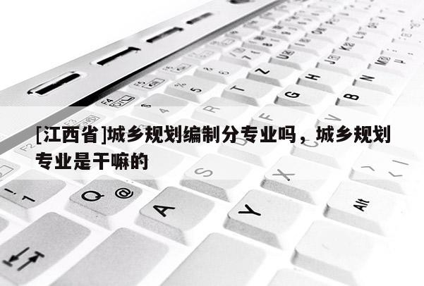 [江西省]城乡规划编制分专业吗，城乡规划专业是干嘛的