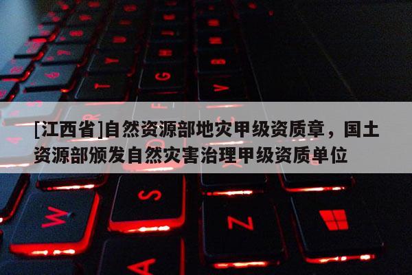 [江西省]自然资源部地灾甲级资质章，国土资源部颁发自然灾害治理甲级资质单位