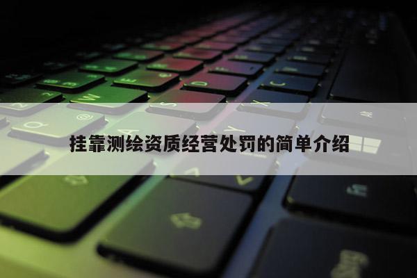 挂靠测绘资质经营处罚的简单介绍