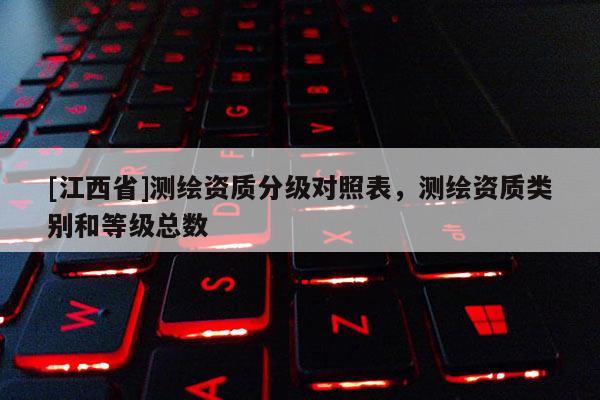 [江西省]测绘资质分级对照表，测绘资质类别和等级总数