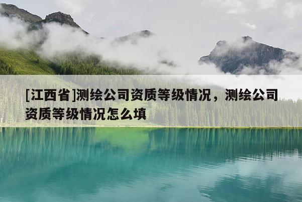 [江西省]测绘公司资质等级情况，测绘公司资质等级情况怎么填