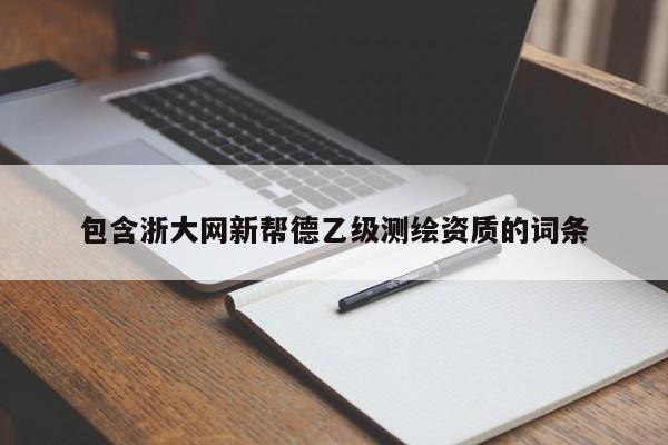 包含浙大网新帮德乙级测绘资质的词条
