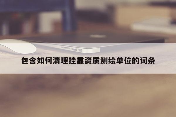 包含如何清理挂靠资质测绘单位的词条